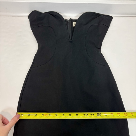 NICHOLAS Tena Deep V Sweetheart Strapless Gown in Black Size 0 - Picture 13 of 14